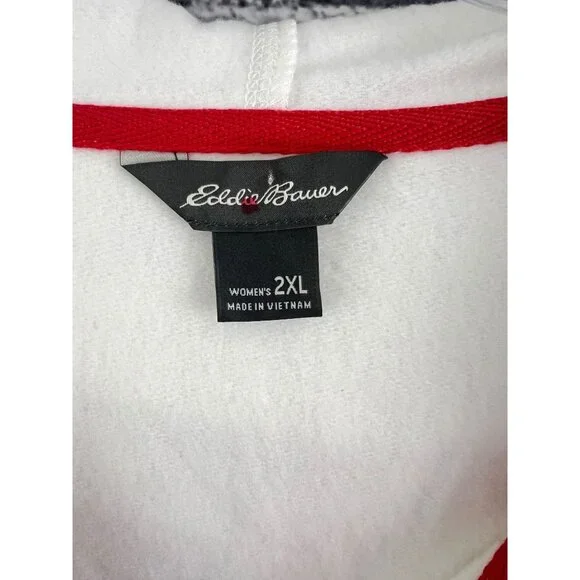Eddie Bauer Cozy Camp Star Graphic USA Drawstring Full Zip Hoodie Size 2XL - Picture 3 of 13